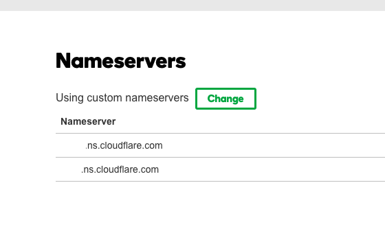 GoDaddy DNS nameservers